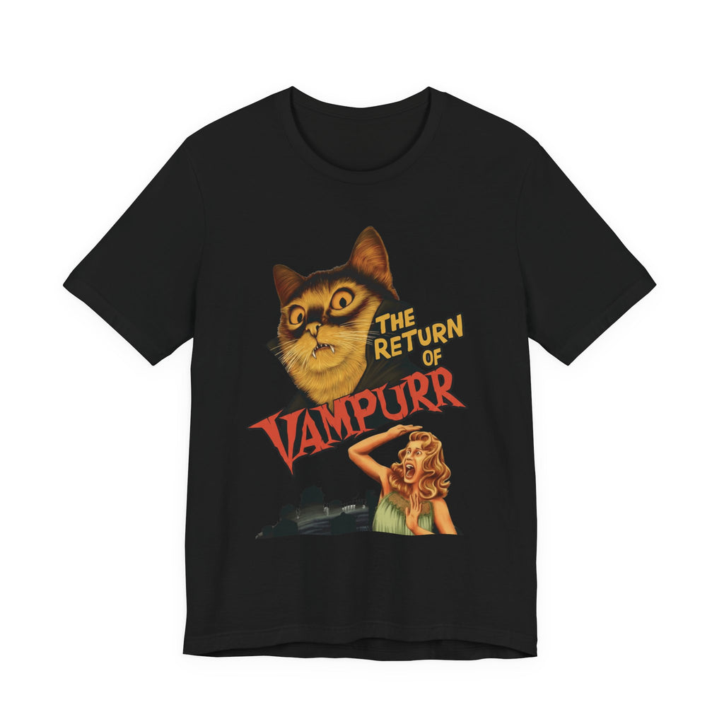 The Return of Vampurr | Retro Horror Cat Graphic Tee (Premium Unisex)