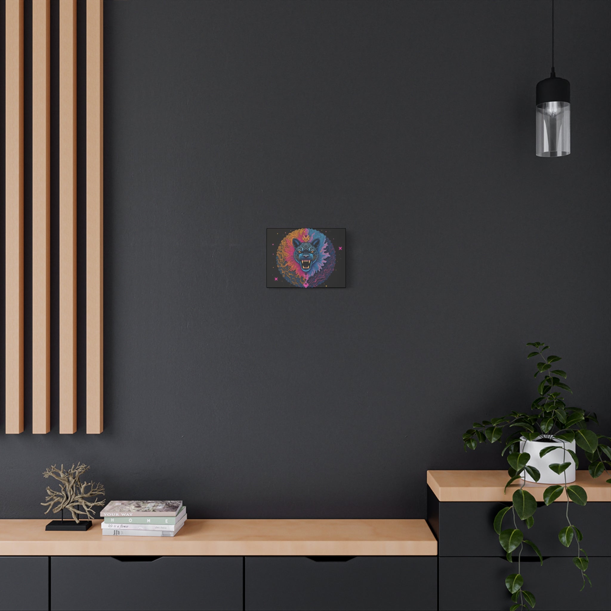 Cosmic Phantom Panther Canvas - Psychedelic Sacred Eye Wall Art