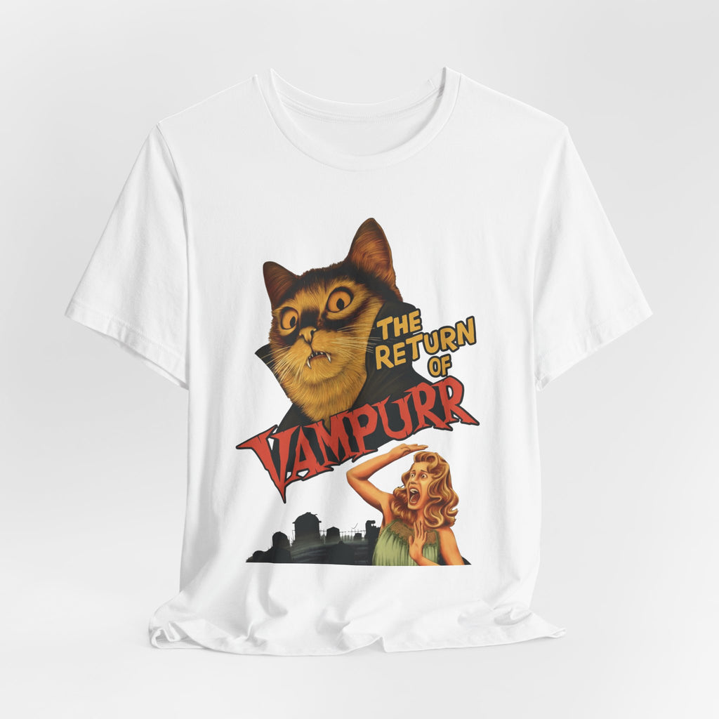 The Return of Vampurr | Retro Horror Cat Graphic Tee (Premium Unisex)